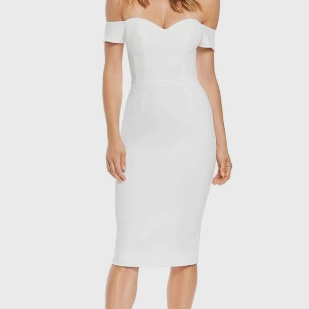 Dress the Population Strapless White Dress